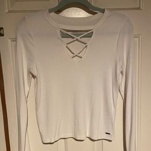 A white long sleeve top